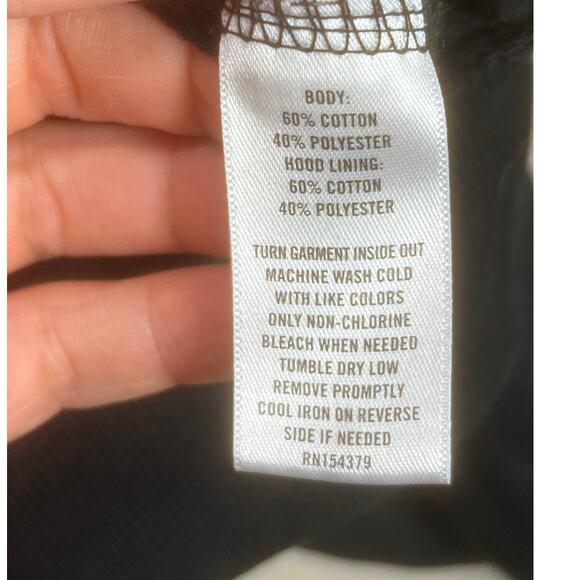 Women Aeropostale Black Crop Top Hoodie Sz S Y2K 2000s Grunge Emo Dark Fairy - Picture 8 of 10